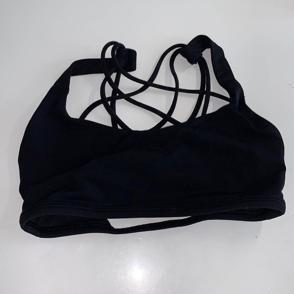 Black Size 2 Lululemon Sports bra (no pads)